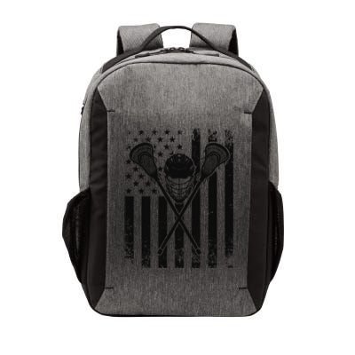 Lacrosse LAX American Flag Vector Backpack