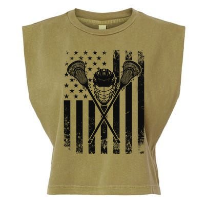 Lacrosse LAX American Flag Garment-Dyed Women's Muscle Tee