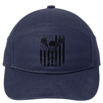 Lacrosse LAX American Flag 7-Panel Snapback Hat