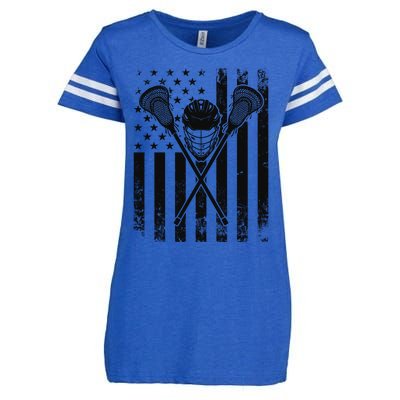 Lacrosse LAX American Flag Enza Ladies Jersey Football T-Shirt