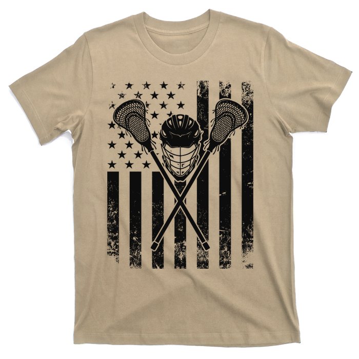 Lacrosse LAX American Flag T-Shirt