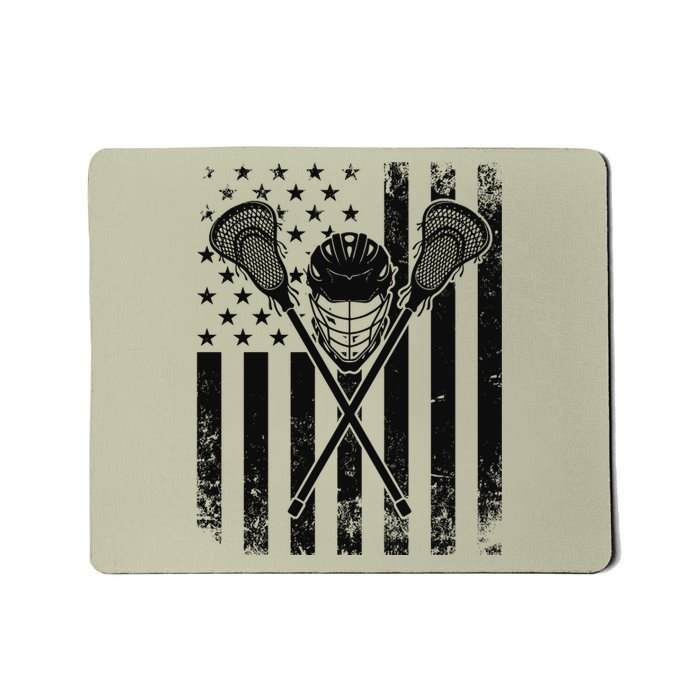 Lacrosse LAX American Flag Mousepad