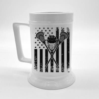 Lacrosse LAX American Flag Beer Stein