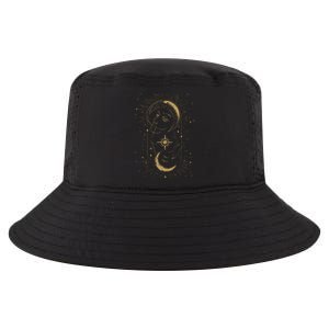 Lunar Luminescence Abstract Sun Moon Cool Comfort Performance Bucket Hat