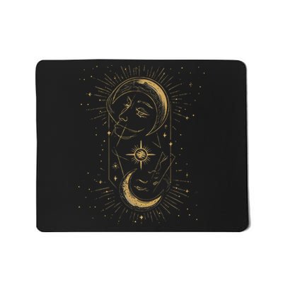 Lunar Luminescence Abstract Sun Moon Mousepad