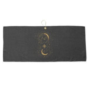 Lunar Luminescence Abstract Sun Moon Large Microfiber Waffle Golf Towel