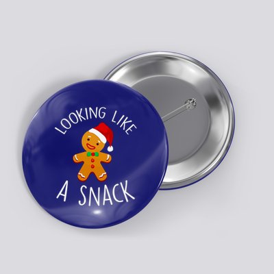 Looking Like A Snack Gingerbread Christmas Cookie Xmas Gift Button