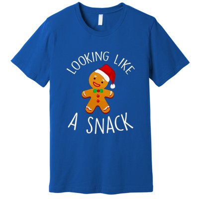 Looking Like A Snack Gingerbread Christmas Cookie Xmas Gift Premium T-Shirt