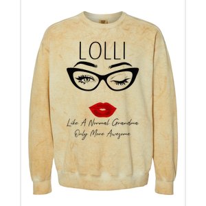 Lolli Like A Normal Grandma Only More Awesome Glasses Face Colorblast Crewneck Sweatshirt