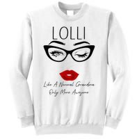 Lolli Like A Normal Grandma Only More Awesome Glasses Face Sweatshirt