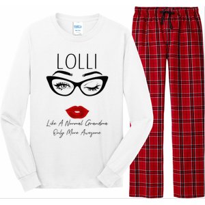 Lolli Like A Normal Grandma Only More Awesome Glasses Face Long Sleeve Pajama Set