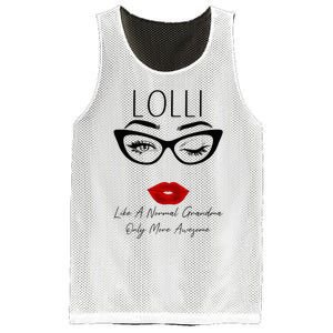 Lolli Like A Normal Grandma Only More Awesome Glasses Face Mesh Reversible Basketball Jersey Tank