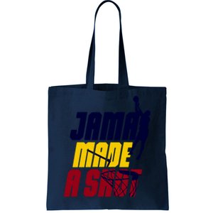 Lebron Los Angeles Basketball Jama Made A Shot Tote Bag