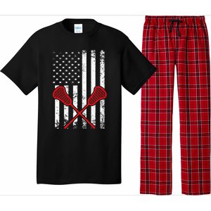 Lacrosse LAX American USA Flag Pajama Set