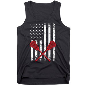 Lacrosse LAX American USA Flag Tank Top