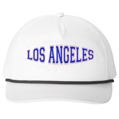 LA Los Angeles California Vintage Snapback Five-Panel Rope Hat