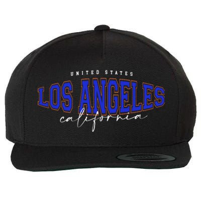 LA Los Angeles California Vintage Wool Snapback Cap