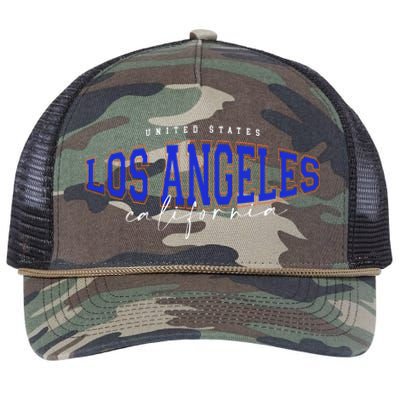 LA Los Angeles California Vintage Retro Rope Trucker Hat Cap