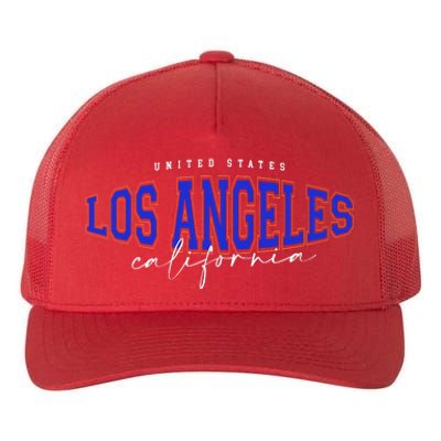 LA Los Angeles California Vintage Yupoong Adult 5-Panel Trucker Hat