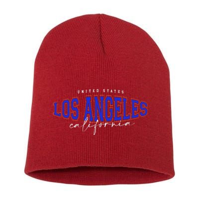 LA Los Angeles California Vintage Short Acrylic Beanie