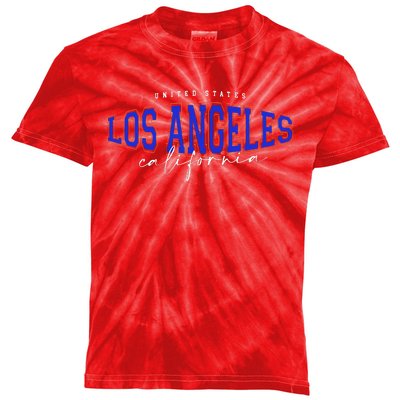 LA Los Angeles California Vintage Kids Tie-Dye T-Shirt