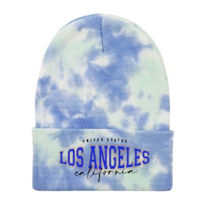 LA Los Angeles California Vintage Tie Dye 12in Knit Beanie