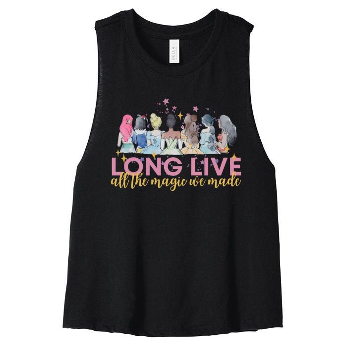 Long Live All The Magic We Made Princess Women's Racerback Cropped Tank