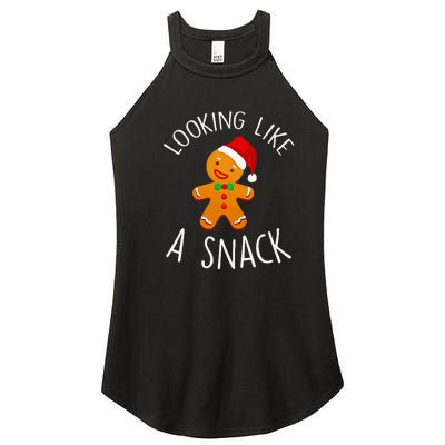 Looking Like A Snack Gingerbread Man Christmas Cookie Xmas  Women’s Perfect Tri Rocker Tank