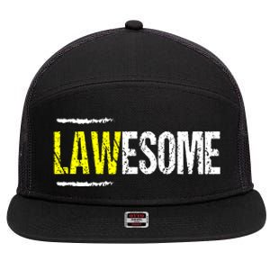 Lawesome 7 Panel Mesh Trucker Snapback Hat