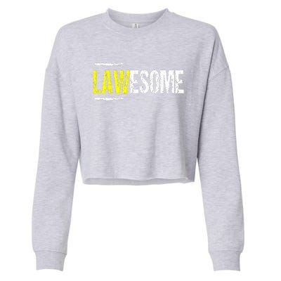 Lawesome Cropped Pullover Crew