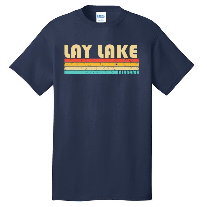 Lay Lake Alabama Funny Fishing Camping Summer Tall T-Shirt