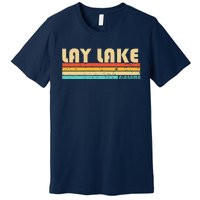 Lay Lake Alabama Funny Fishing Camping Summer Premium T-Shirt