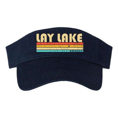 Lay Lake Alabama Funny Fishing Camping Summer Valucap Bio-Washed Visor