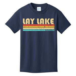 Lay Lake Alabama Funny Fishing Camping Summer Kids T-Shirt