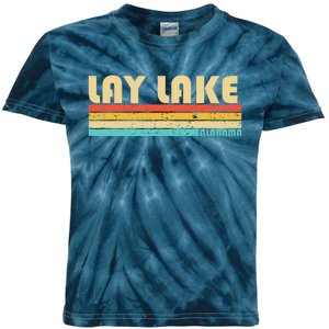 Lay Lake Alabama Funny Fishing Camping Summer Kids Tie-Dye T-Shirt