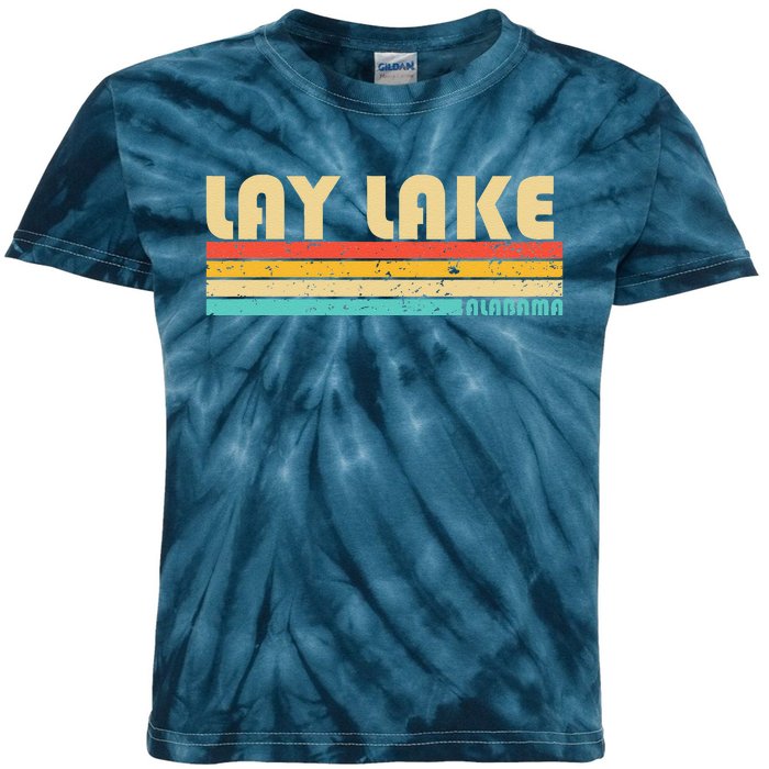 Lay Lake Alabama Funny Fishing Camping Summer Kids Tie-Dye T-Shirt