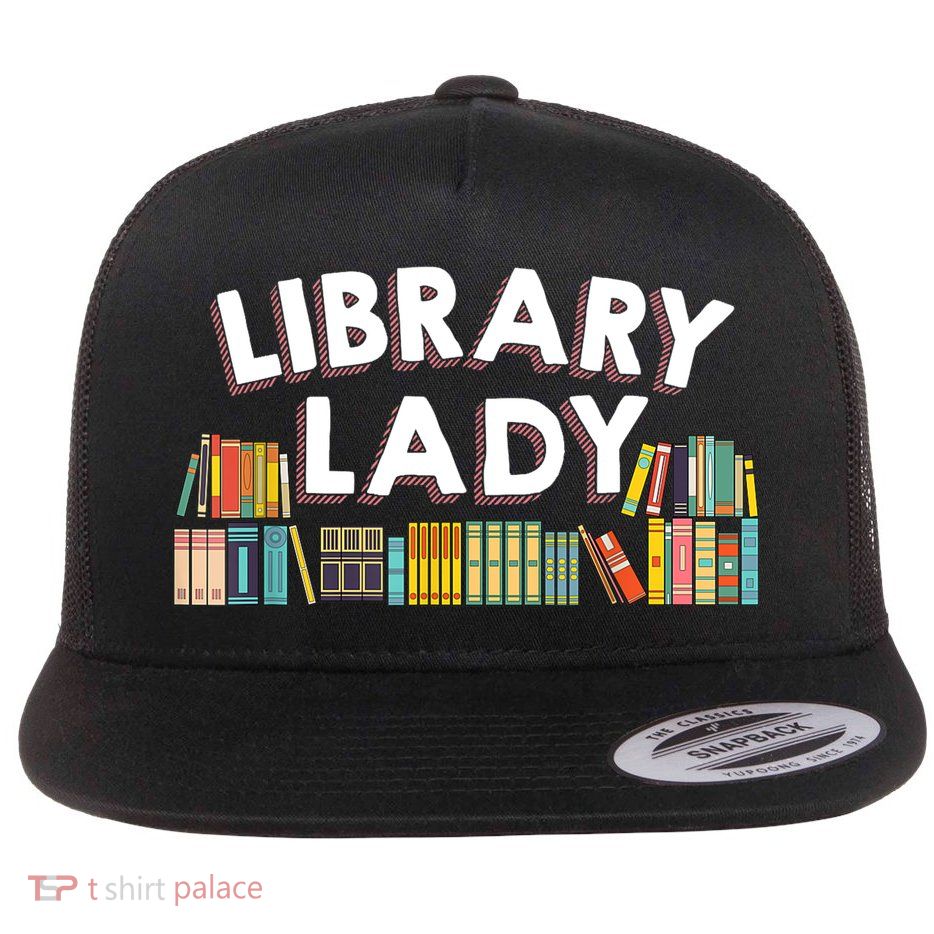 Library Laby A Cool Gift For Librarian Book Lovers Flat Bill Trucker Hat