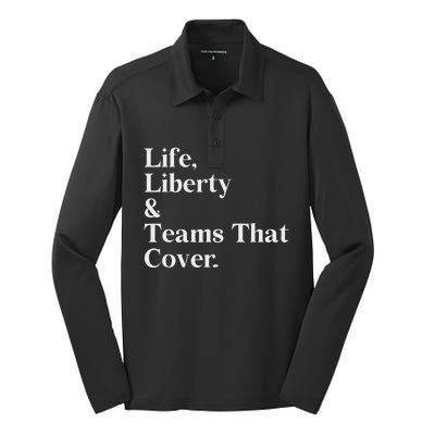 Life Liberty And Teams That Cover Silk Touch Performance Long Sleeve Polo