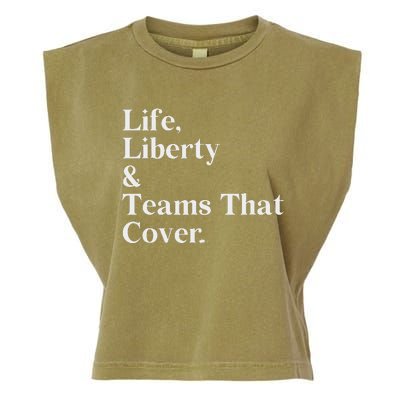 Life Liberty And Teams That Cover Garment-Dyed Women's Muscle Tee