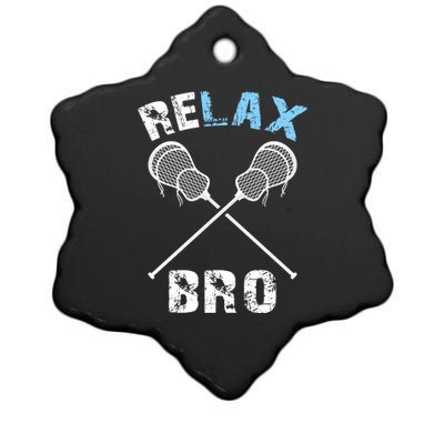 Lacrosse Ceramic Star Ornament