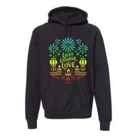 Light Laughter And Love Diwali Celebration Gift Premium Hoodie