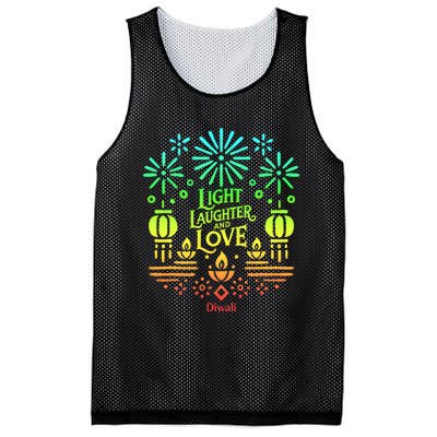 Light Laughter And Love Diwali Celebration Gift Mesh Reversible Basketball Jersey Tank