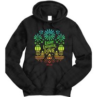 Light Laughter And Love Diwali Celebration Gift Tie Dye Hoodie