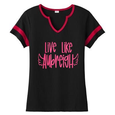 Live Like Aubreigh Ladies Halftime Notch Neck Tee