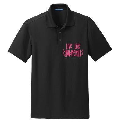 Live Like Aubreigh Dry Zone Grid Polo