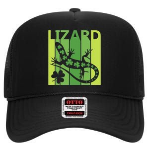 Lucky Lizard Animal St Patrick's Day Irish Gift High Crown Mesh Back Trucker Hat