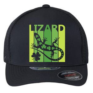 Lucky Lizard Animal St Patrick's Day Irish Gift Flexfit Unipanel Trucker Cap