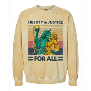 Lgbt Liberty And Justice For All Colorblast Crewneck Sweatshirt