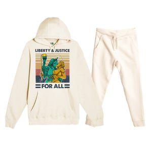 Lgbt Liberty And Justice For All Premium Hooded Sweatsuit Set