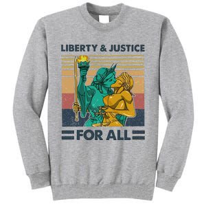 Lgbt Liberty And Justice For All Tall Sweatshirt